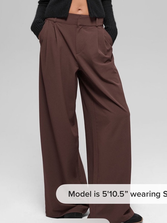 ALO Yoga Pants - ALO Yoga High-Waist Trousers - Brownstone